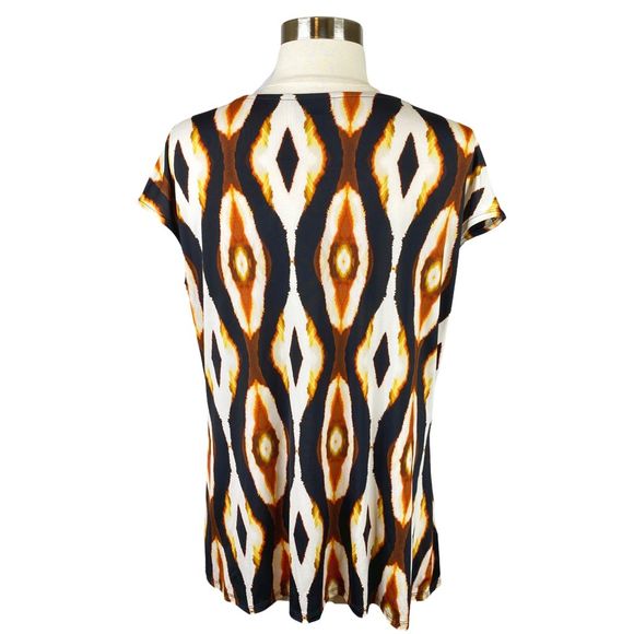 Worthington Stretch Animal Print Twist Front Blouse - Size XL - Picture 5 of 6